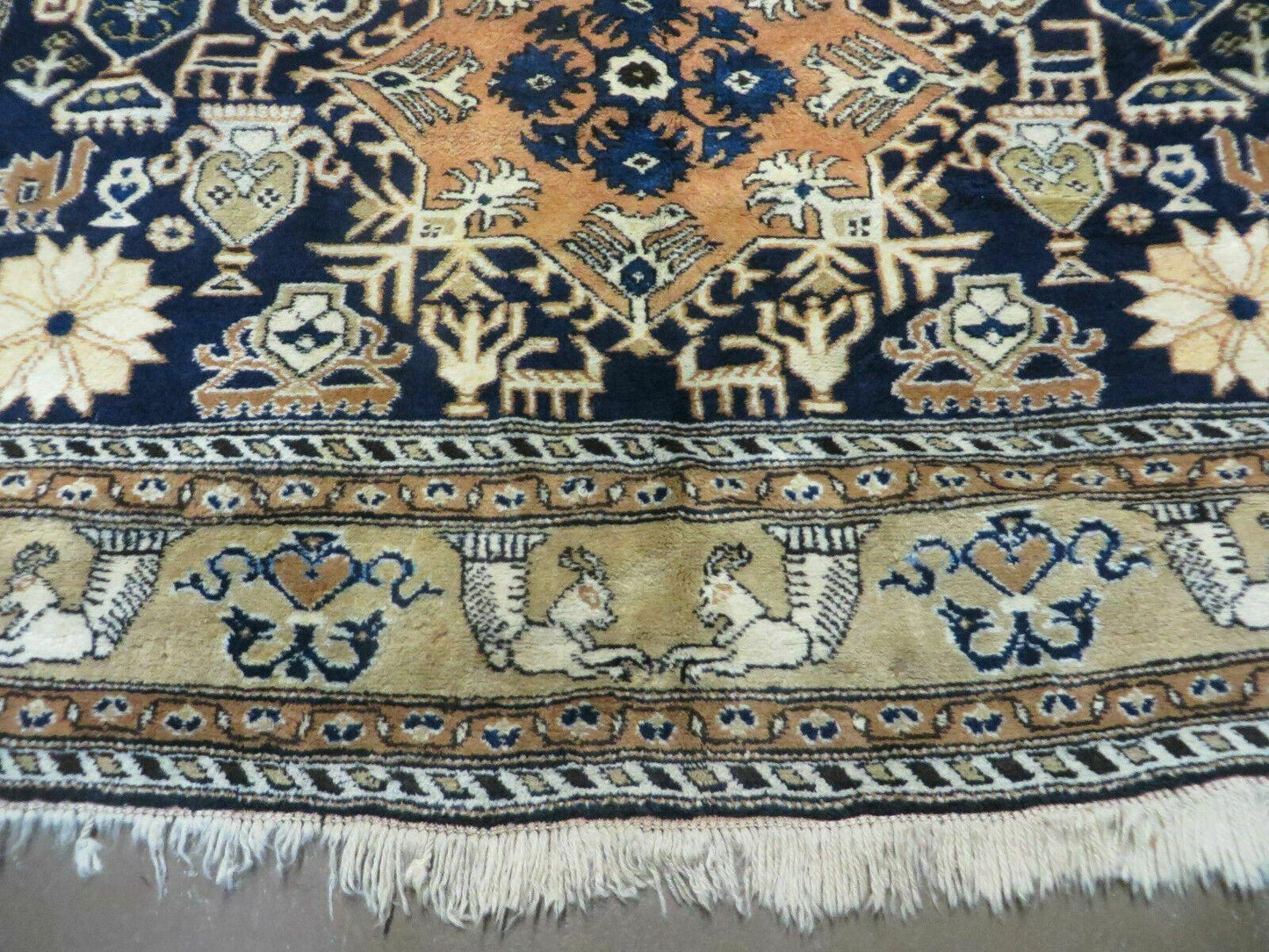 Persian Qum Rug 5.6 x 8.8, Navy Blue - Nuvé