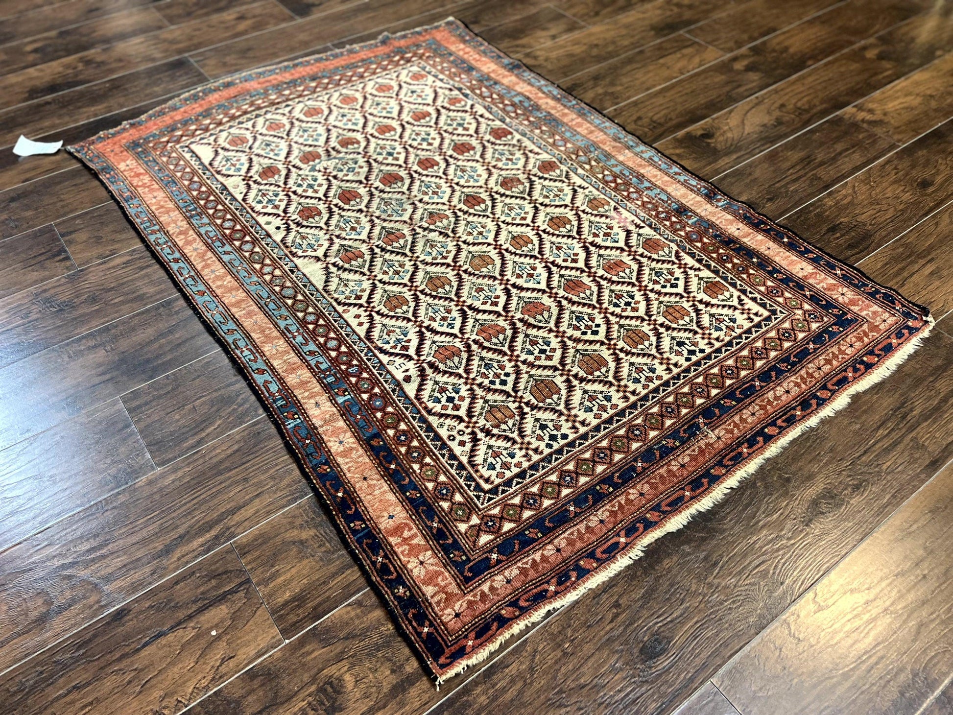 Antique Caucasian Rug 4x6, Hand Knotted Wool Carpet, Shirvan Rug - Nuvé