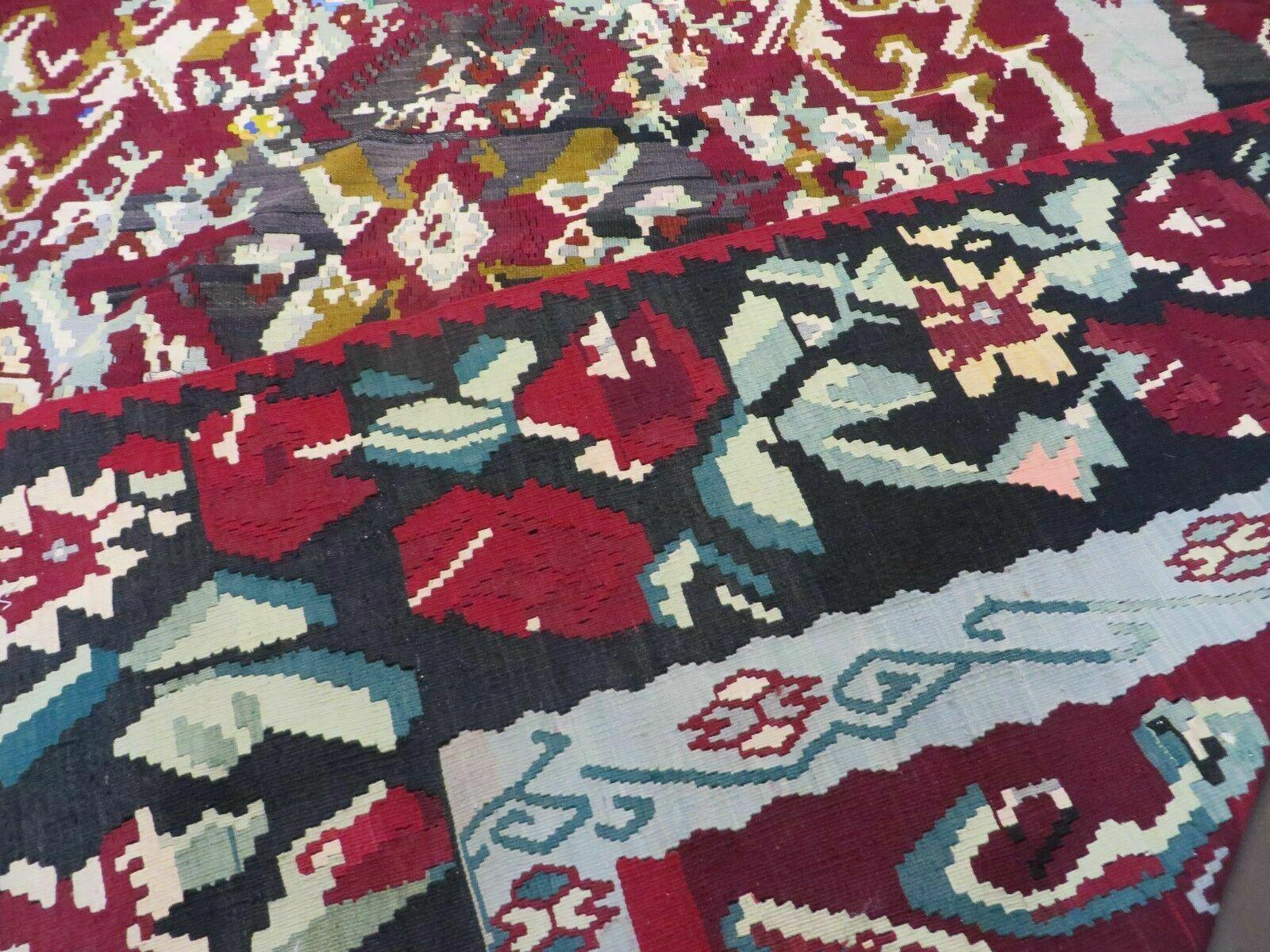 8' X 11' Karabagh Kilim Handmade Flat Weave Wool Rug Vegi Organic Dyes Nice - Nuvé