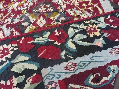8' X 11' Karabagh Kilim Handmade Flat Weave Wool Rug Vegi Organic Dyes Nice - Nuvé