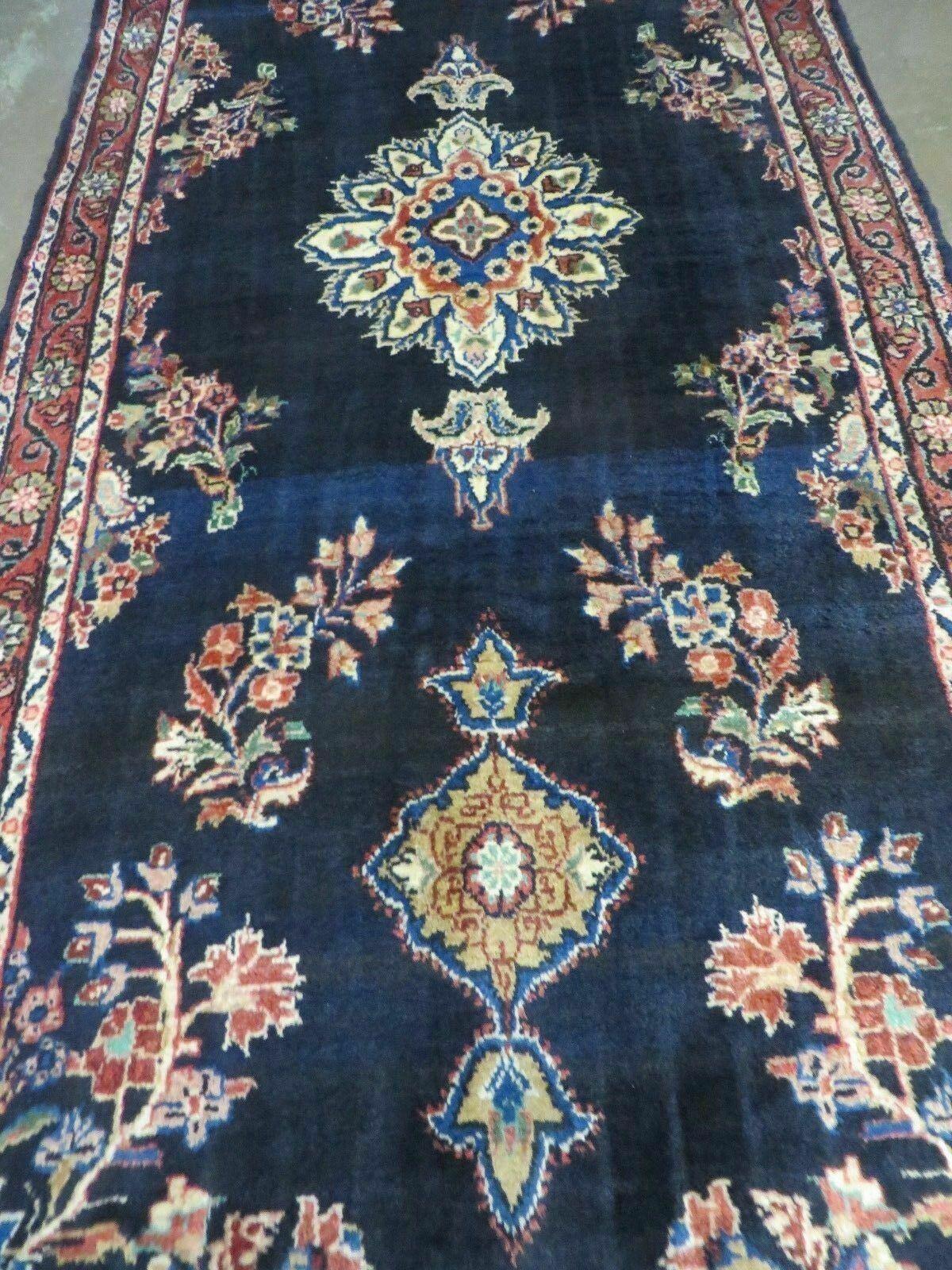 Persian Runner Rug 4x11, Navy Blue Antique Lilihan Runner - Nuvé