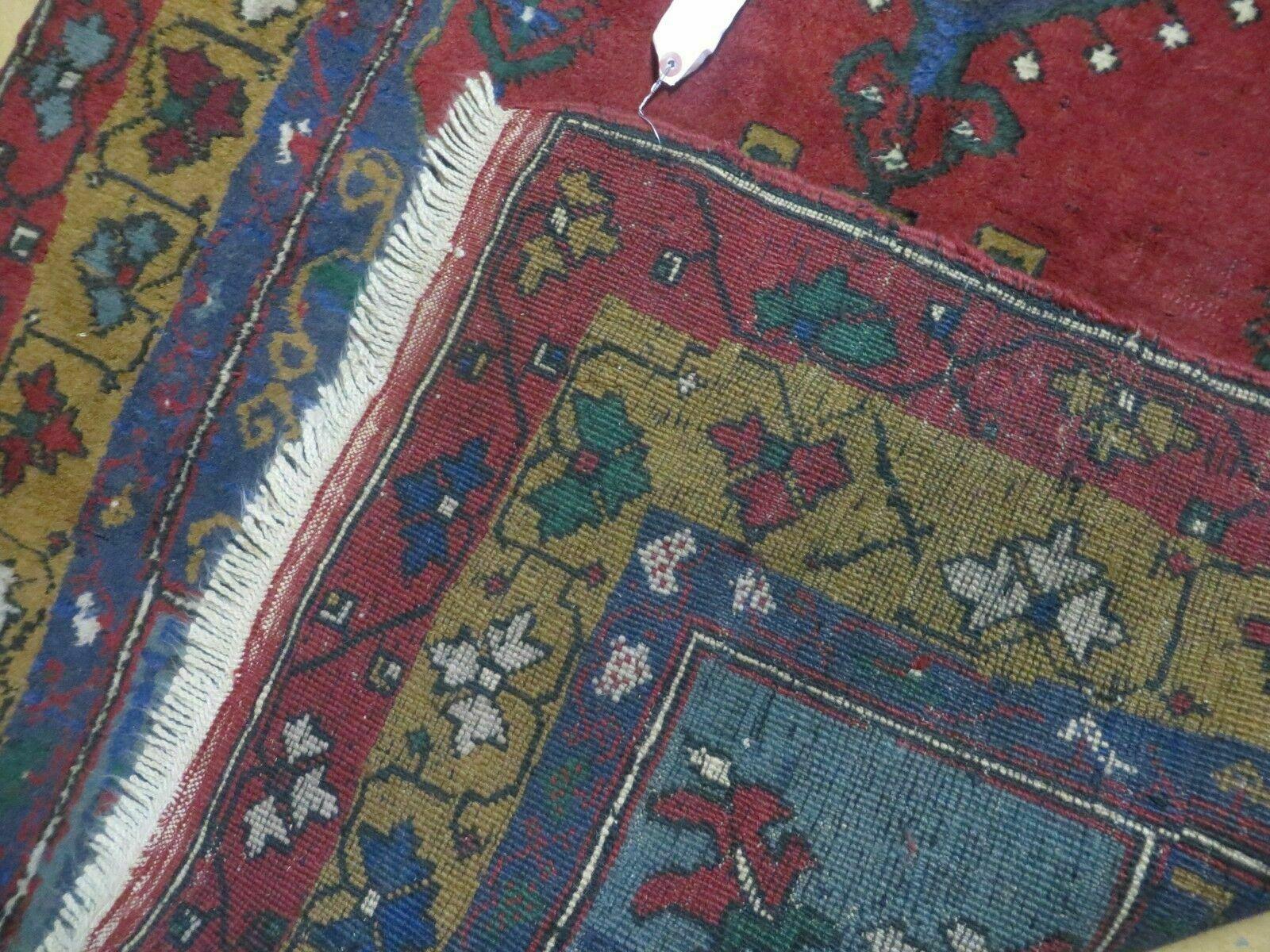 4' X 8' Vintage Handmade Turkish Kazak Pattern Wool Rug Carpet Nice # 105 - Nuvé