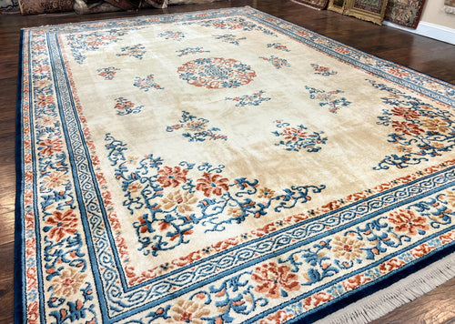 Karastan Rug 10x14 Chinese #718, Vintage Original 700 Series Wool Pile Karastan Carpet, Asian Oriental Rug, Rare - Nuvé