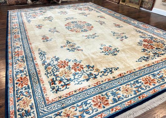 Karastan Rug 10x14 Chinese #718, Vintage Original 700 Series Wool Pile Karastan Carpet, Asian Oriental Rug, Rare - Nuvé