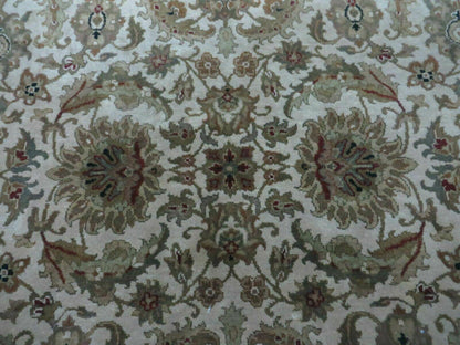6' X 9' Vintage Handmade India Top Quality Jaipur Floral Oriental Tea Wash Nice - Nuvé