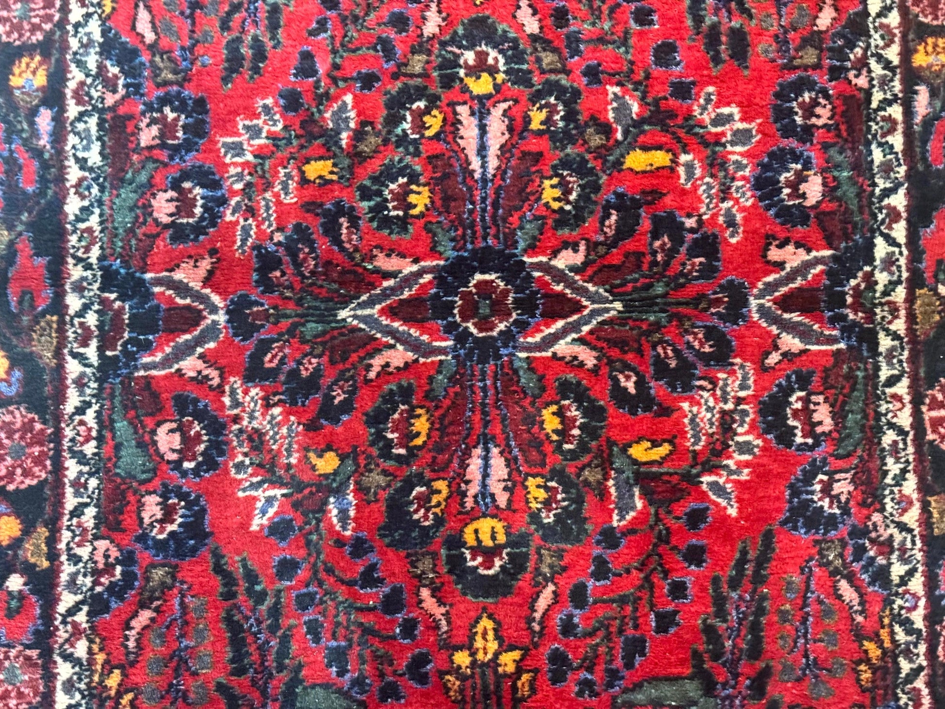 Persian Rug 3x5, Red Tribal Rug, Semi Antique, Wool Rug 3 x 5, Persian Hamadan Rug - Nuvé
