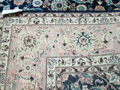 6' X 6' Gorgeous Handmade India Floral Oriental Wool Rug Square Blue Carpet Wow - Nuvé