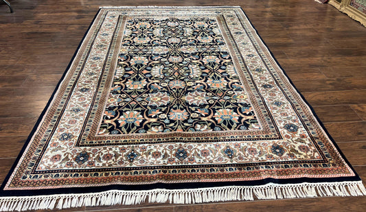 Indo Persian Bidjar Rug 6x10, Vintage Handmade Wool Carpet, Allover Pattern - Nuvé