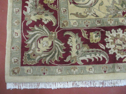 9' X 12' Vintage Handmade India Oriental Jaipur Quality Tea Wash Hand Knotted - Nuvé