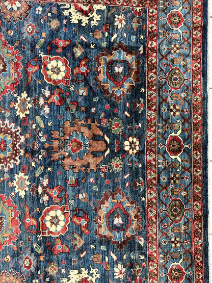 Trasitional Serapi Ghazni Wool Rug – 8' x 10’ – Intricate Floral Design - Nuvé
