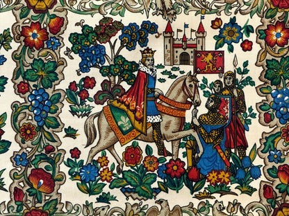 Vintage European Tapestry 4x4, Medievel Design - Nuvé