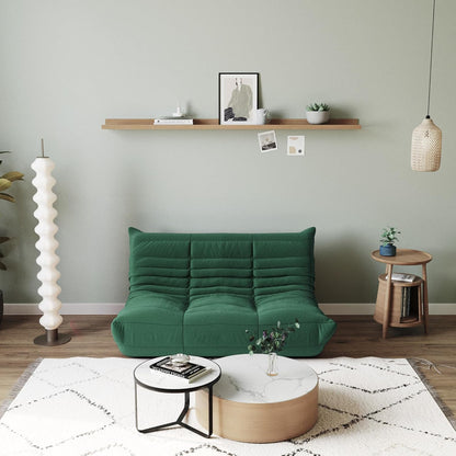 Muku Bouclé Chair - Green - 2 Seater - Nuvé
