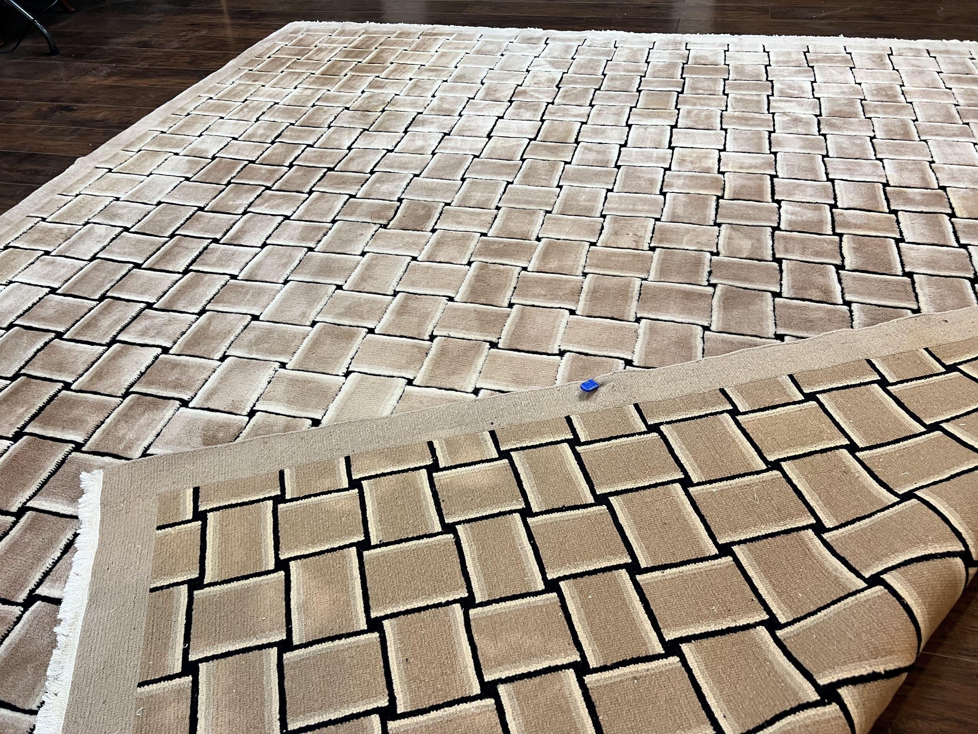 Tibetan Rug 9x12, Handmade, Wool, Modern Design - Nuvé