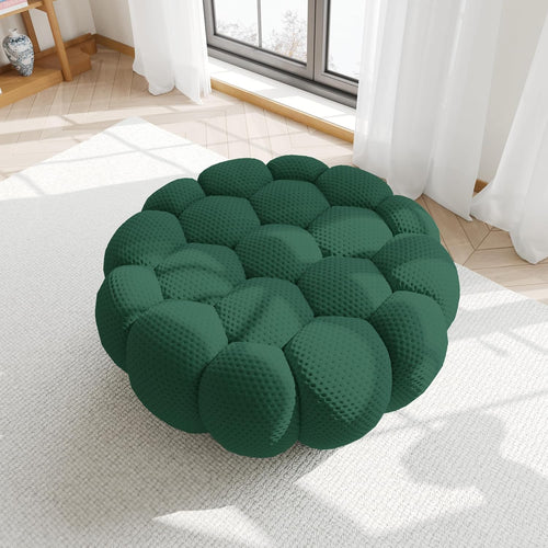Nuvé® Mitsu Modular Bouclé Cloud Sofa - Dark Green - Ottoman - Nuvé