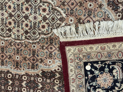 Sino Persian Rug 8x10, Herati, Elegant Oriental Carpet, Dark Maroon - Nuvé