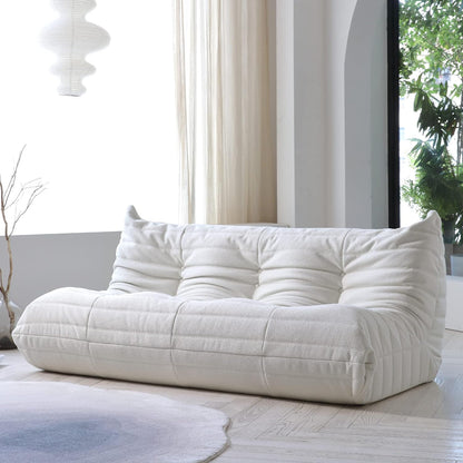 Muku Bouclé Chair - White - 3 Seater - Nuvé