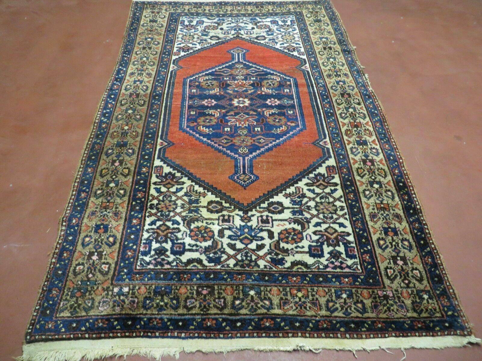 4' X 6' Antique Handmade Turkish Wool Rug Nice - Nuvé