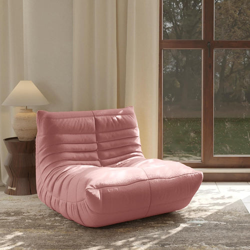Muku Bouclé Chair - Pink - Single Seater - Nuvé
