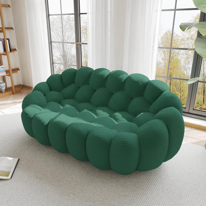 Nuvé® Mitsu Modular Bouclé Cloud Sofa - Dark Green - 2 Seater Sofa - Nuvé