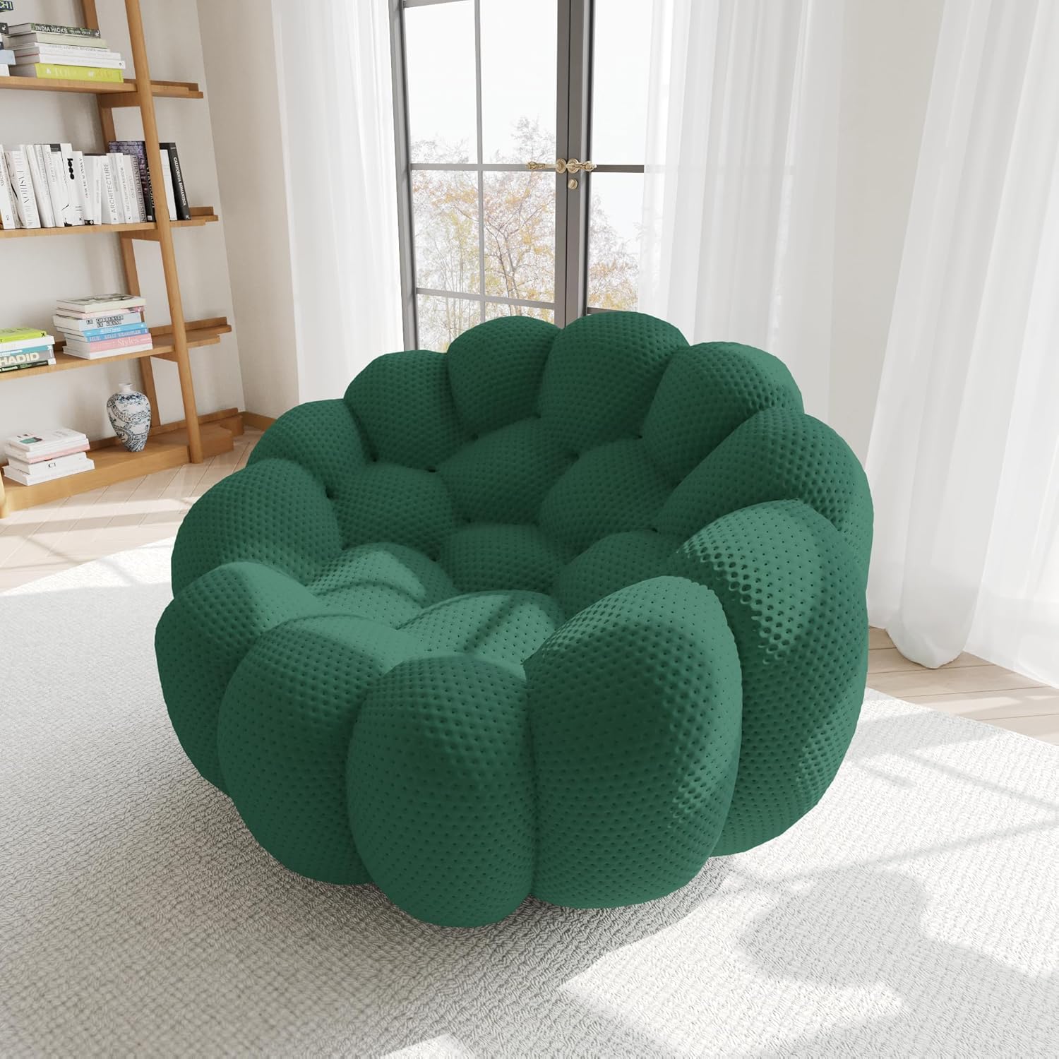 Nuvé® Mitsu Modular Bouclé Cloud Sofa - Dark Green - Single Seater - Nuvé