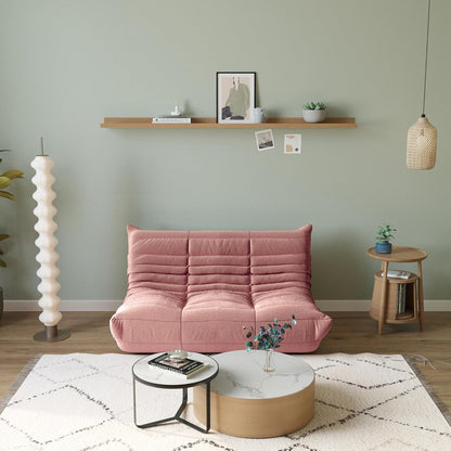 Muku Bouclé Chair - Pink - 2 Seater - Nuvé
