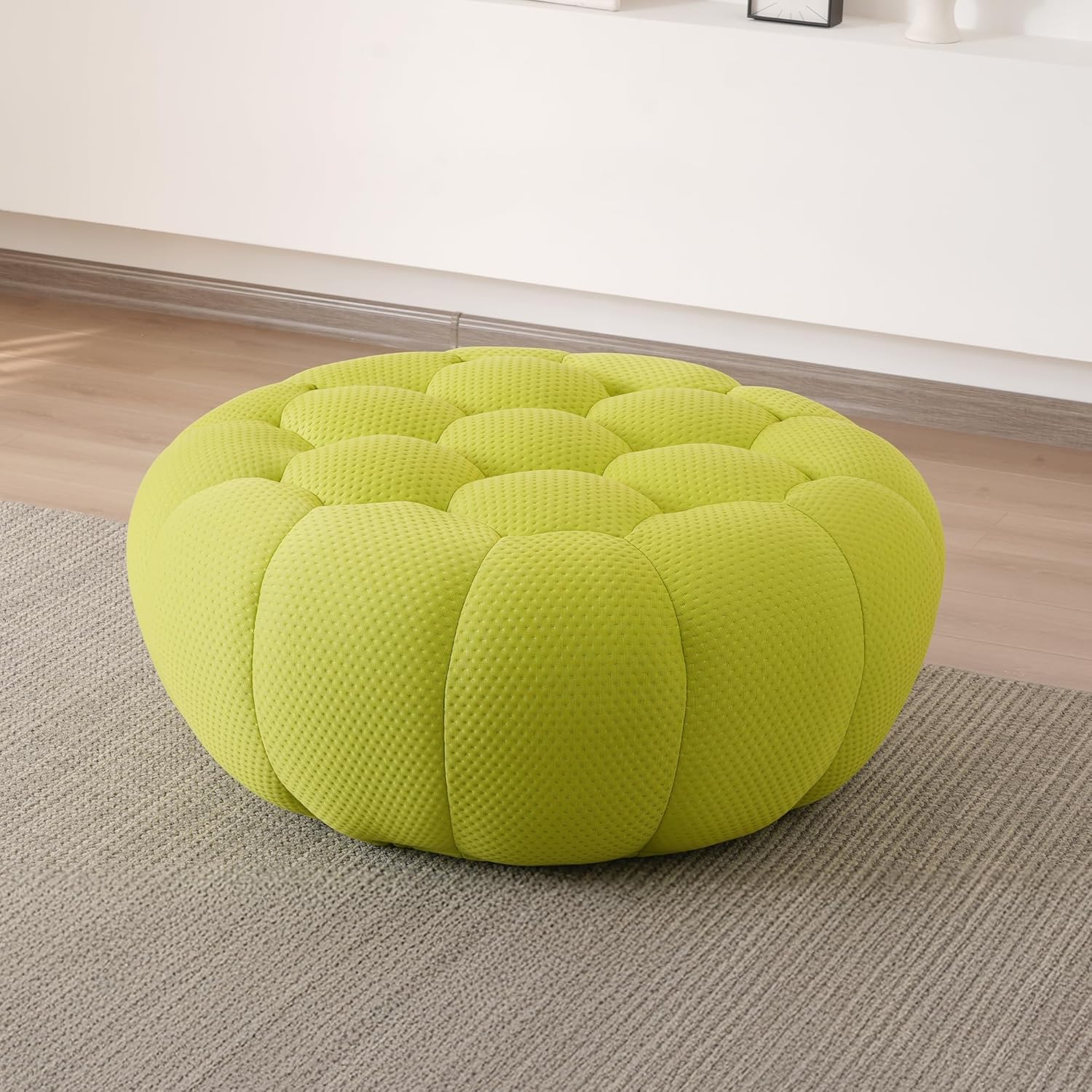 Nuvé® Mitsu Modular Bouclé Cloud Sofa - Lime Green - Ottoman - Nuvé