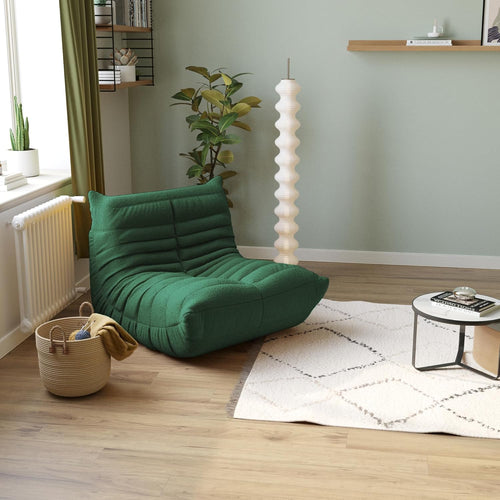 Muku Bouclé Chair - Green - Single Seater - Nuvé