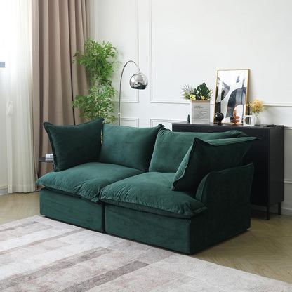 Sabi Modular Boucle Cloud Sofa - Green - 2-Seater Sofa - Nuvé