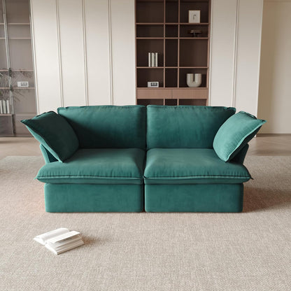 Sabi Modular Boucle Cloud Sofa - Green - 2-Seater Sofa - Nuvé
