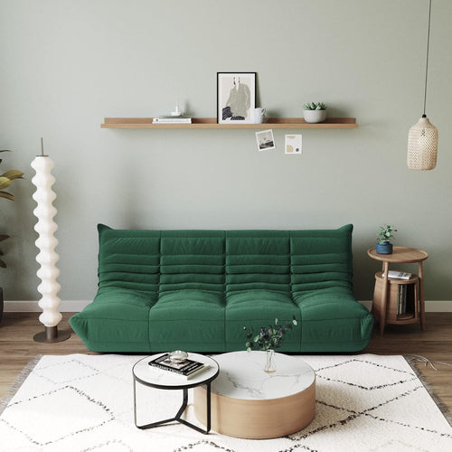 Muku Bouclé Chair - Green - 3 Seater - Nuvé