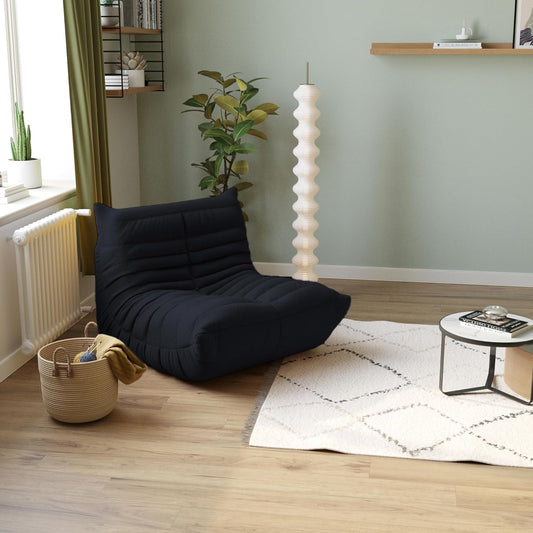 Muku Bouclé Chair - Black - Single Seater - Nuvé