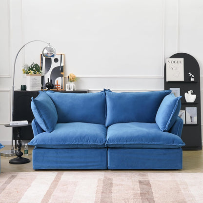 Sabi Modular Boucle Cloud Sofa- Blue - 2-Seater Sofa - Nuvé