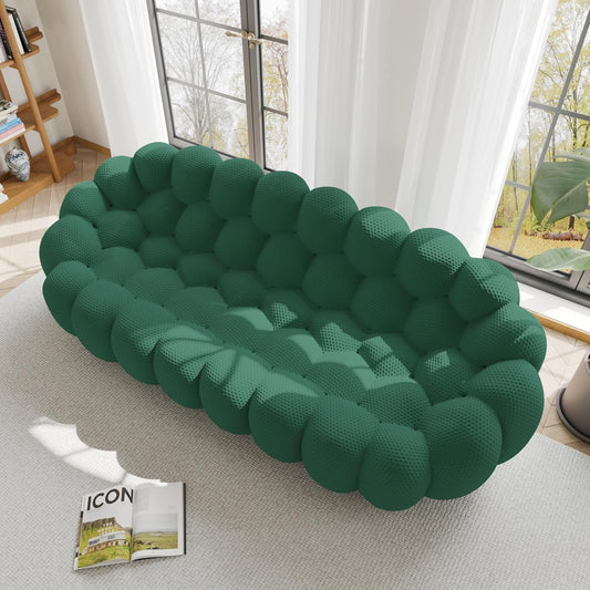 Nuvé® Mitsu Modular Bouclé Cloud Sofa - Dark Green - 3-Seater Sofa - Nuvé