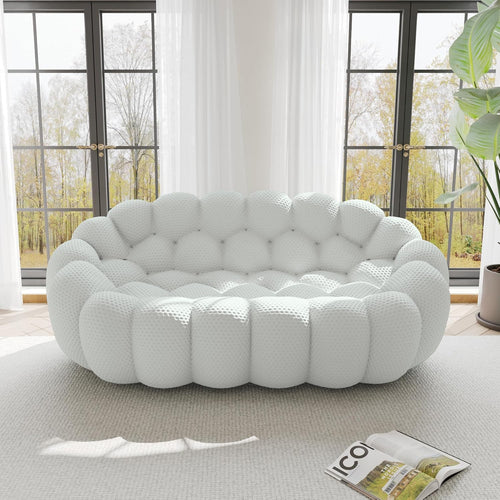 Nuvé® Mitsu Modular Bouclé Cloud Sofa - Light Grey - 2 Seater Sofa - Nuvé