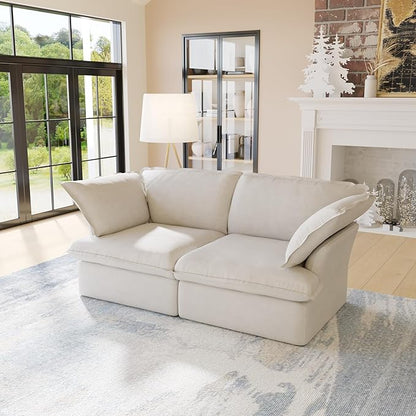 Sabi Modular Boucle Cloud Sofa - Beige - 2-Seater Sofa - Nuvé