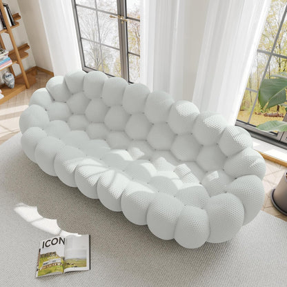 Nuvé® Mitsu Modular Bouclé Cloud Sofa - Light Grey - 3-Seater Sofa - Nuvé