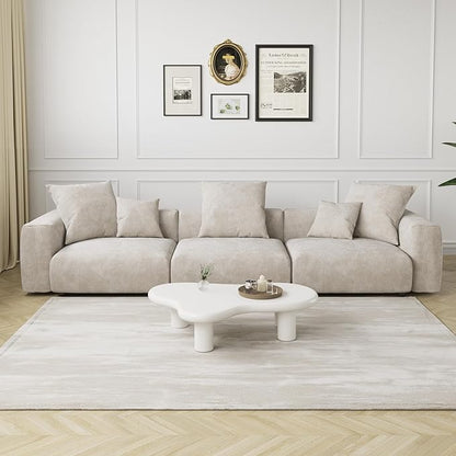 Kanso Corduroy Modular Bouclé Cloud Couch - Beige - 3-Seater Sofa - Nuvé