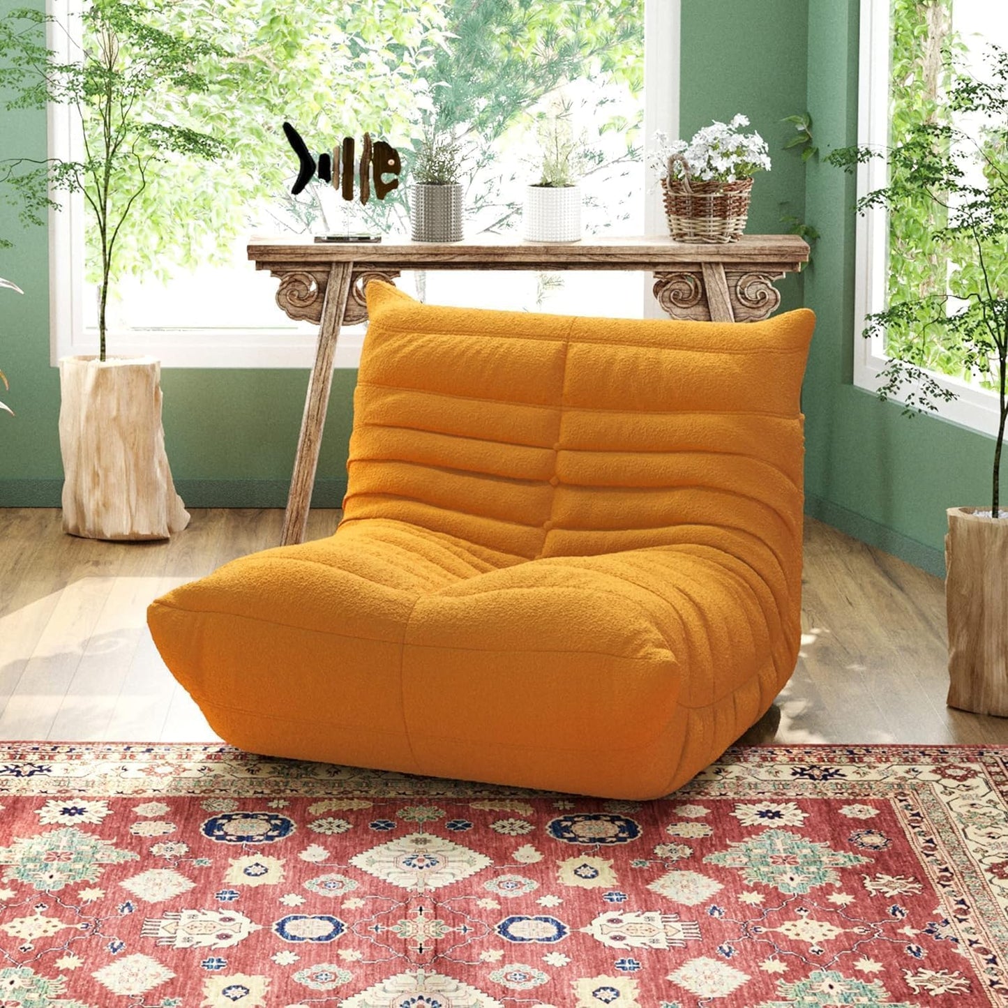 Muku Bouclé Chair - Yellow - Single Seater - Nuvé