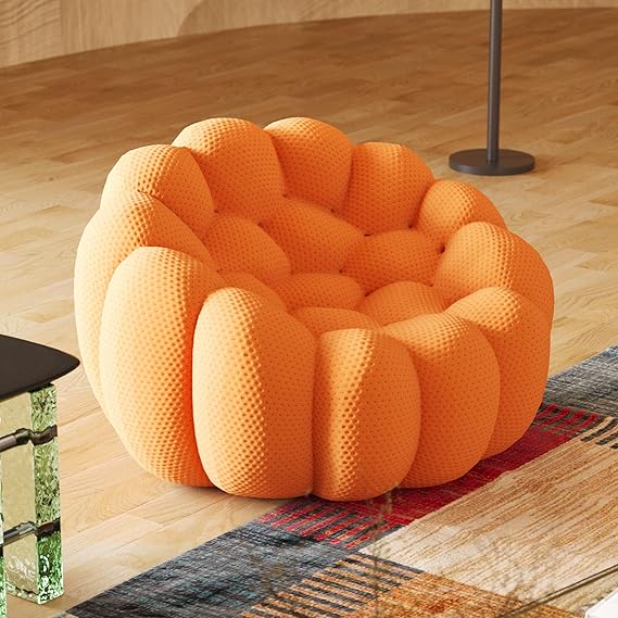 Nuvé® Mitsu Modular Bouclé Cloud Sofa - Orange - 3-Seater Sofa - Nuvé