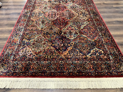 5.9 x 9 Karastan Rug Multicolor Panel Kirman #717, Original 700 Series, Wool - Nuvé