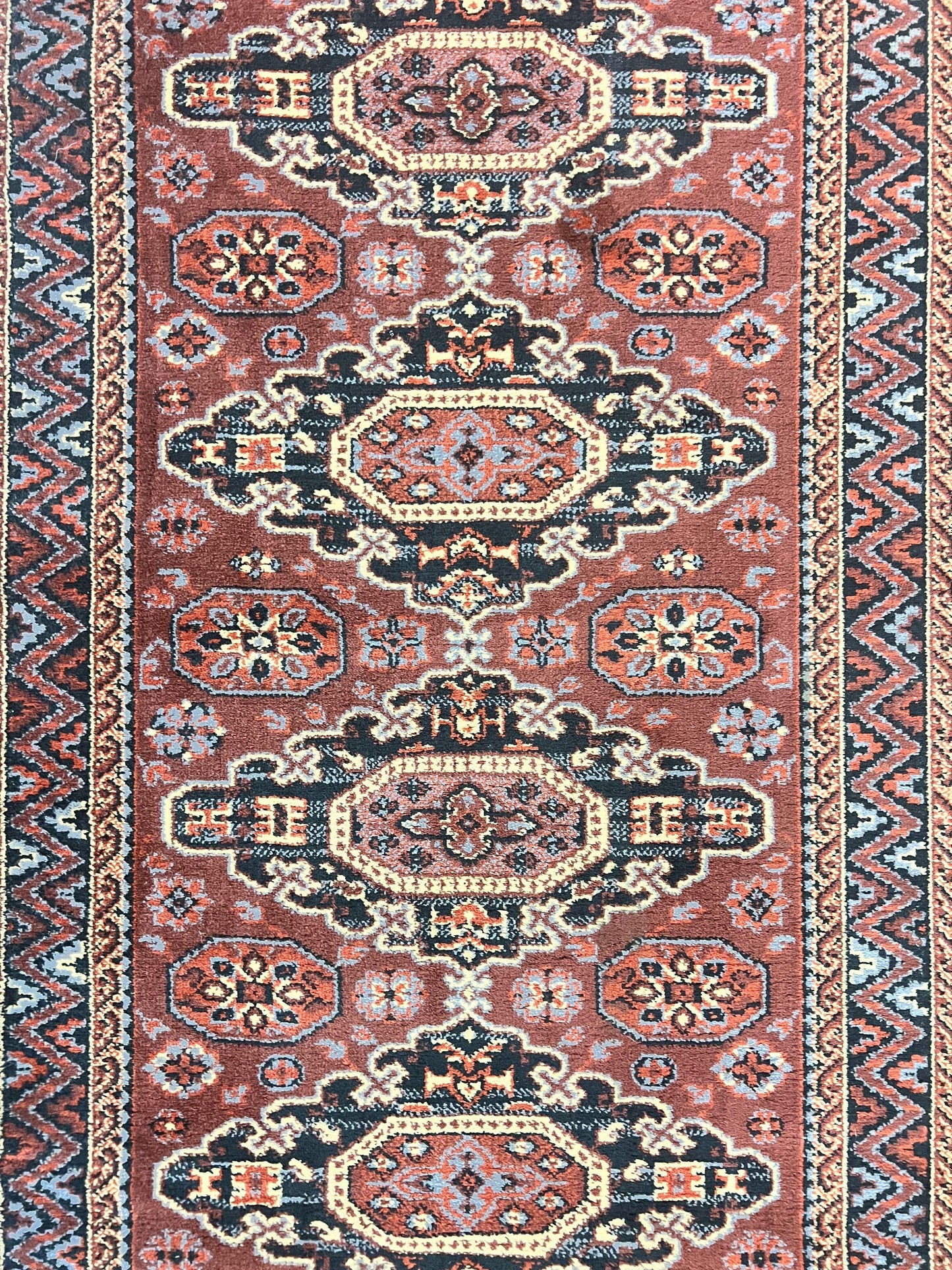Belgium Power Loomed Runner Rug 2x9, Vintage Wool Rug for Hallway 2 x 9 ft, Red, Caucasian Persian Design, 9ft Runner - Nuvé