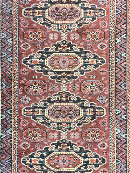 Belgium Power Loomed Runner Rug 2x9, Vintage Wool Rug for Hallway 2 x 9 ft, Red, Caucasian Persian Design, 9ft Runner - Nuvé