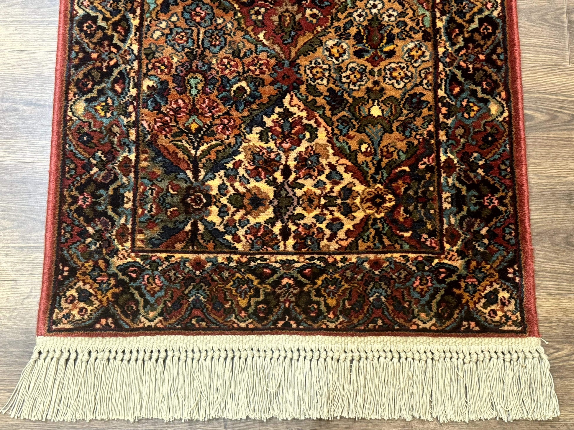 Karastan Rug 2.6 x 4 Multicolor Panel Kirman #717, Original 700 Series, Wool Pile Discontinued - Nuvé