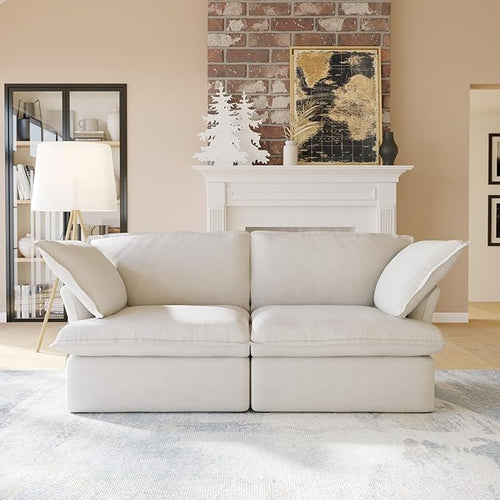 Sabi Modular Boucle Cloud Sofa - Beige - 2-Seater Sofa - Nuvé