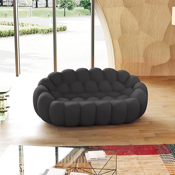 Nuvé® Mitsu Modular Bouclé Cloud Sofa - Dark Grey - 2 Seater Sofa - Nuvé