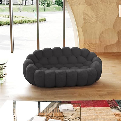 Nuvé® Mitsu Modular Bouclé Cloud Sofa - Dark Grey - 2 Seater Sofa - Nuvé