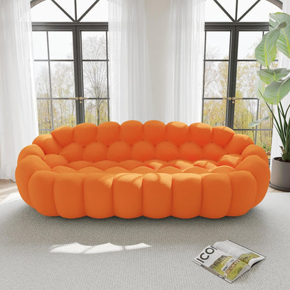 Nuvé® Mitsu Modular Bouclé Cloud Sofa - Orange - 3-Seater Sofa - Nuvé