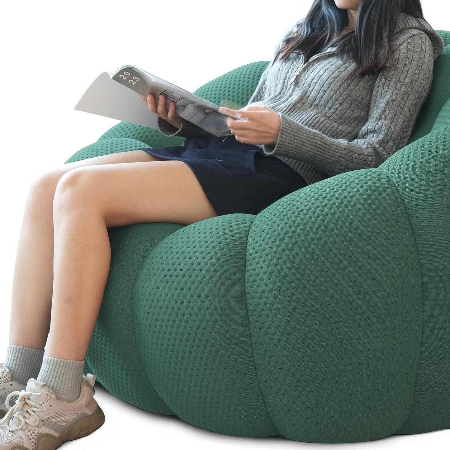 Nuvé® Mitsu Modular Bouclé Cloud Sofa - Dark Green - Single Seater - Nuvé