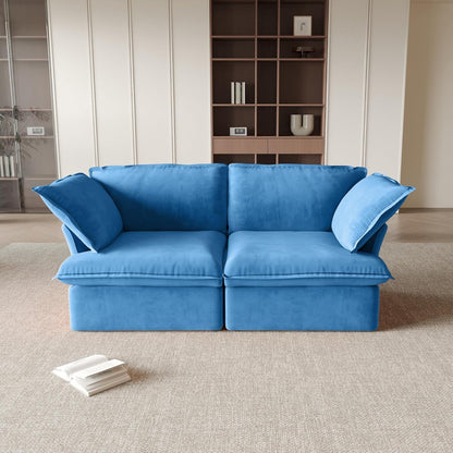 Sabi Modular Boucle Cloud Sofa- Blue - 2-Seater Sofa - Nuvé