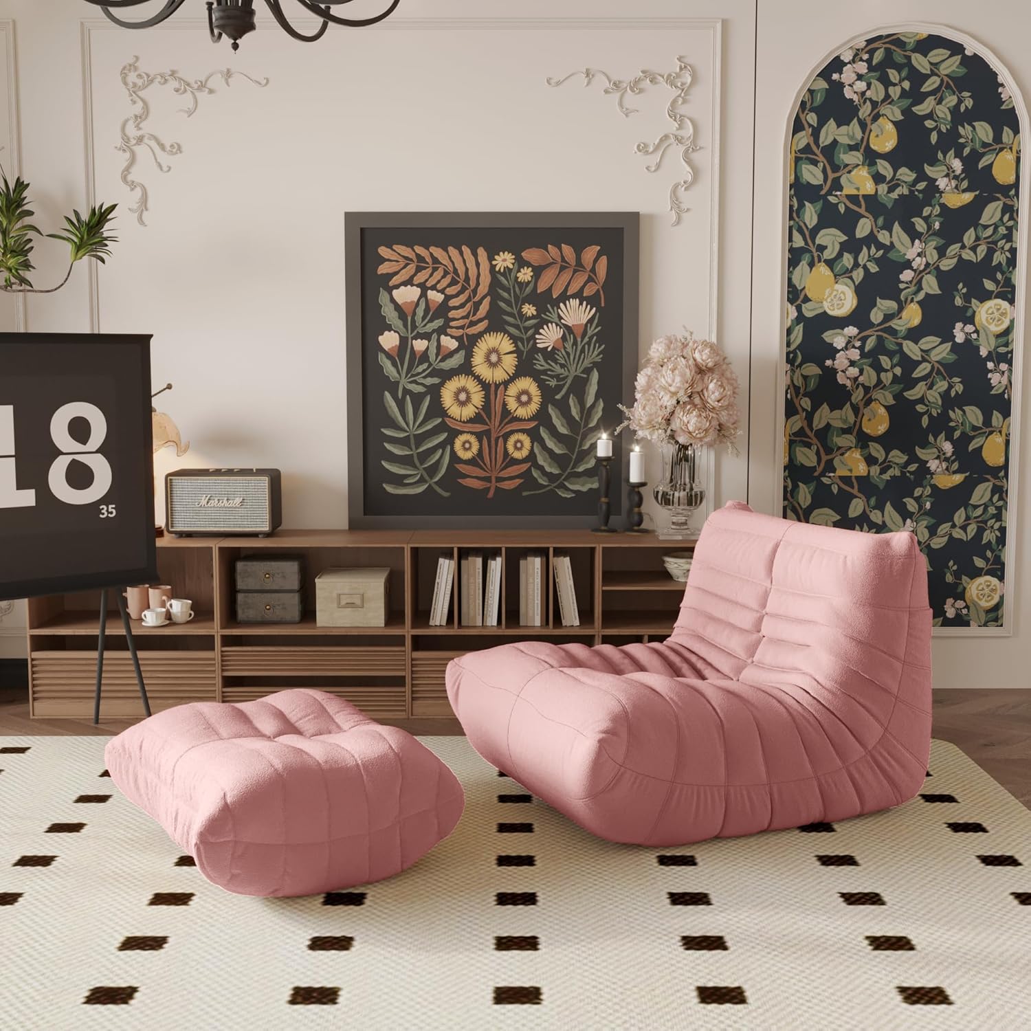 Muku Bouclé Chair - Pink - Single Seater - Nuvé